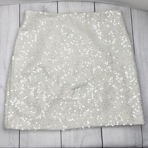Kenar off-white sequin skirt